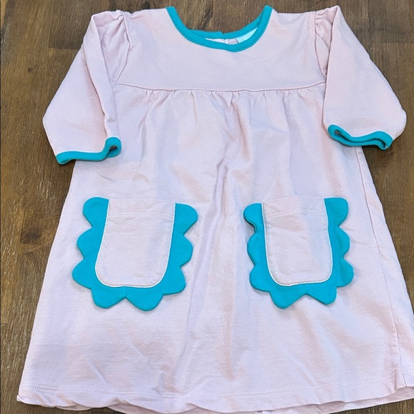 bella bliss Other - Bella Bliss Pink Dress with Teal Trim